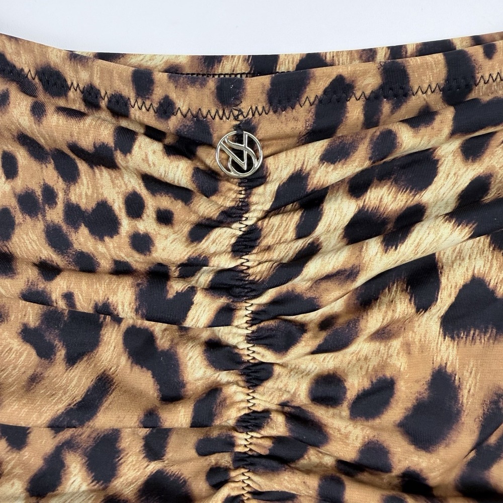 Victoria's Secret Swim Ruched Cheeky Leopard Print Bikini Bottom XL NWT - Picture 5 of 5